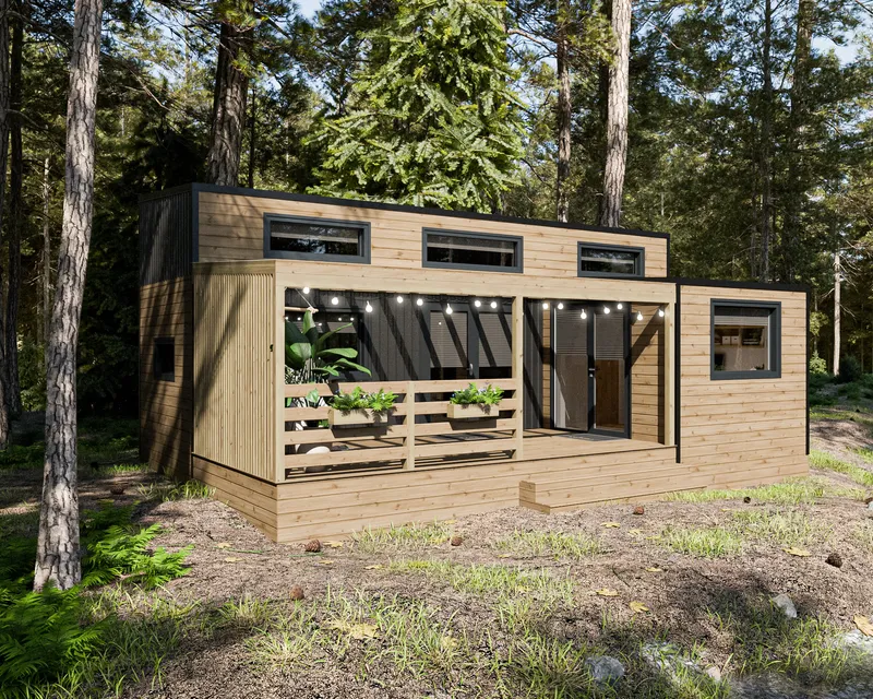 Tiny Haus River Plus von Teimi Homes – Außenansicht
